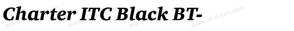 Charter ITC Black BT字体转换